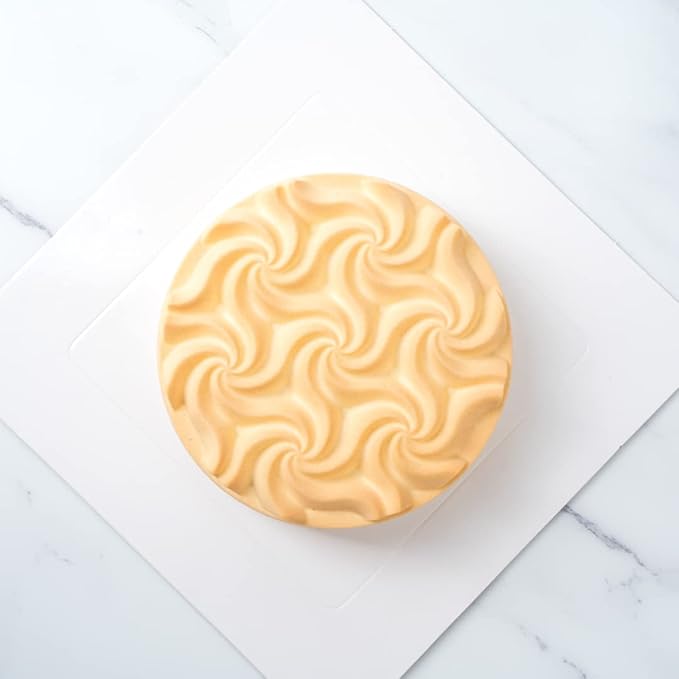 Restaurantware Pastry Tek 6.8 Inch Swirl Cake Pan 1 Oven-Ready Silicone Bundt Cake Pan - Flexible Freezable White Silicone Small Cake Mold Easy Release For Baking Desserts