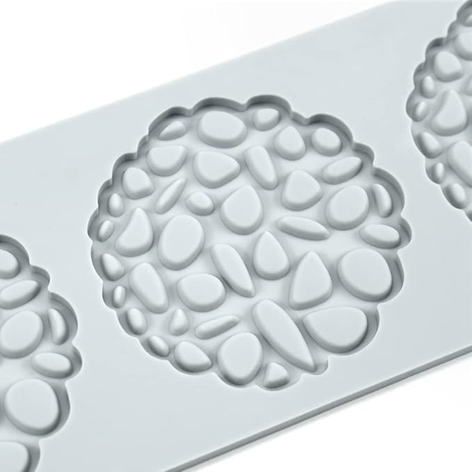 Silicone Molds 3D Hollow Leaf Chocolate Molds Honeycomb Bee Candy Mold Flower Pattern Fondant Mold Cake Topper Sugar Craft Decoration (M_Flower_10.08 * 3.52 * 0.2inch)
