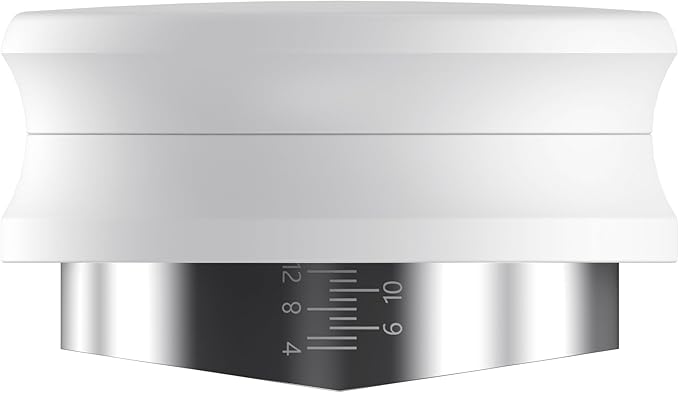 Normcore 58.5mm Coffee Distribution Tool - Espresso Leveler with V Blade Base for 58mm Coffee Portafilter - Non-stick coating White - Stainless Steel V Blade base - Anodized Aluminum Stand