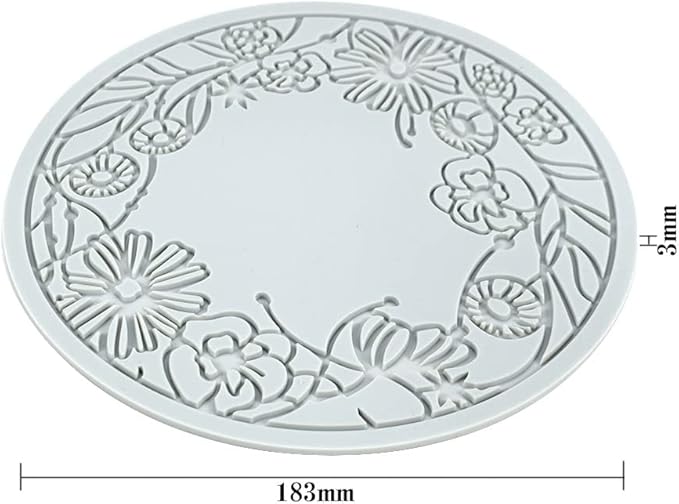 Silicone Molds 3D Hollow Leaf Chocolate Molds Honeycomb Bee Candy Mold Flower Pattern Fondant Mold Cake Topper Sugar Craft Decoration (I_Flower_7.32 * 0.12inch)