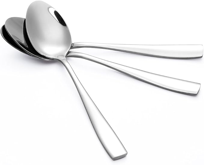 12-Piece Large Stainless Steel Dinner Spoons,8 Inches