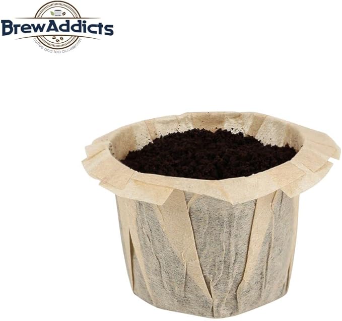 300 Paper Coffee Single-Use Filters, Brown, All-Natural & Unbleached for Keurig Brewers and Compatible with K-Cup Pods 1.0 & 2.0 Models, Disposable filters