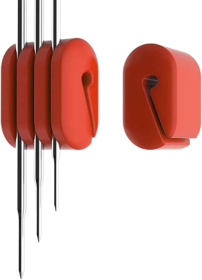 Universal Slicon Pot Clip/Cup Clip for Temperature Probe of Deep Fryer,Candy Pot, Probe Organizer (Pack of 2)