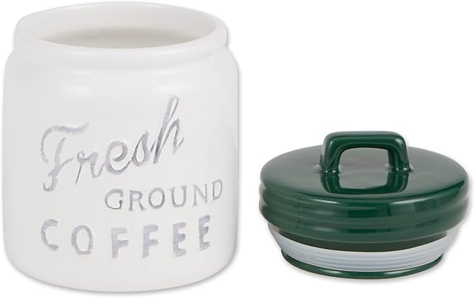 DII Kitchen Accessories Collection Ceramics, Jar Canister Set, Dark Green, 3