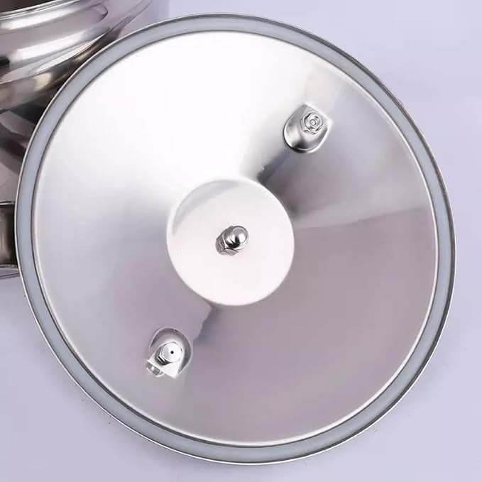Aluminum Explosion-Proof Pressure Cooker- 7L~15L Capacity- Silver (9L)