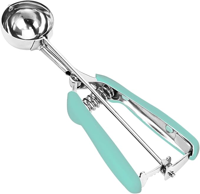 Cookie Scoop, Ice Cream Scoop, 2.5Tbsp/42ml/1.4 oz Cookie Scoops for Baking, 18/8 Stainless Steel Cookie Scooper for Baking, Cookie Dough Scoop, Ice Cream Scooper with Trigger Release (Mint)