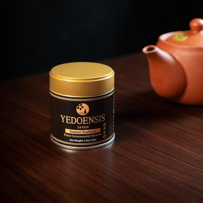 YEDOENSIS Pure Ceremonial Matcha "Somei-Yoshino" - Organic Authentic Japanese Green Tea Ceremonial Matcha Powder, JAS Certified Organic Vegan Gluten-Free (40g)