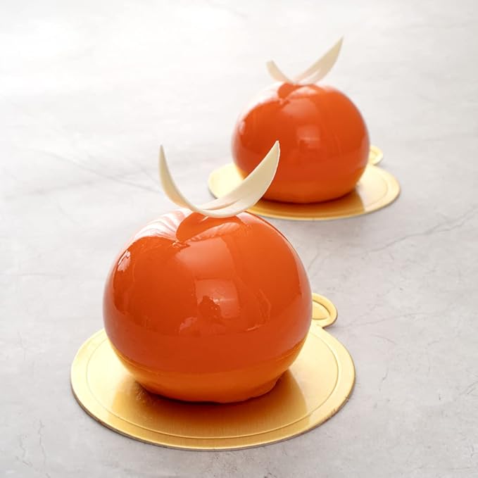 Restaurantware-Pastry Tek 8 Cavities Ball Mold, 1 Oven-Ready Chocolate Mold - Flexible, Freezable, White Silicone Baking Mold, Easy Release, For Making Candies or Chocolates