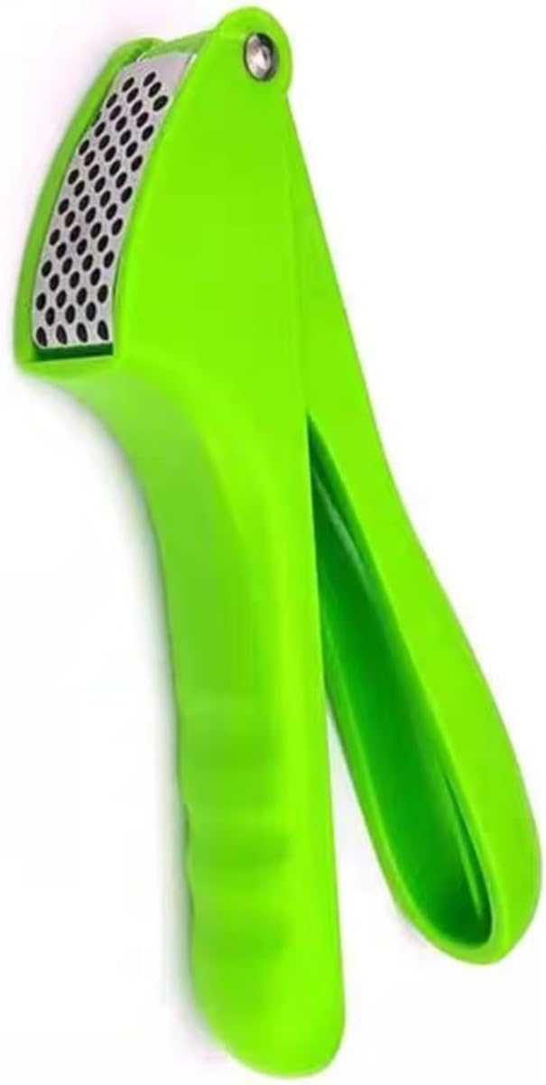 Garlic Press Dicer Wheel, Plastic Garlic Masher, Simple Household Manual Kitchen Tool with Garlic Press Box (rectangle)