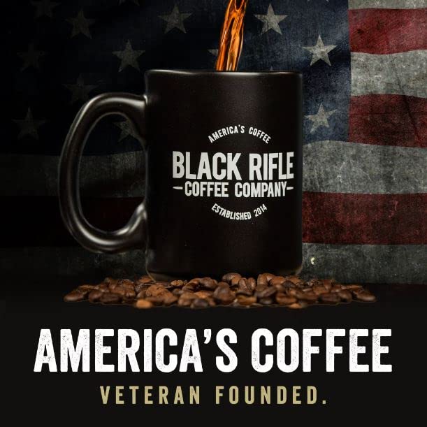Black Rifle Coffee Company CAF, 50 Count, Medium Roast K Cups - Single Serve K Cups Coffee Pods - Kcup Pods Compatible with Keurig 1.0 & 2.0 - Made from Arabica Beans