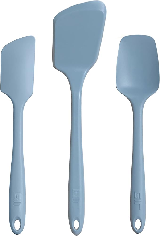 GIR: Get It Right 3-Piece Ultimate Silicone Kitchen Utensils Set - Spatula, Flip & Spoonula - Non-Toxic Cooking Utensils for Nonstick Cookware, Cooking and Baking - Slate