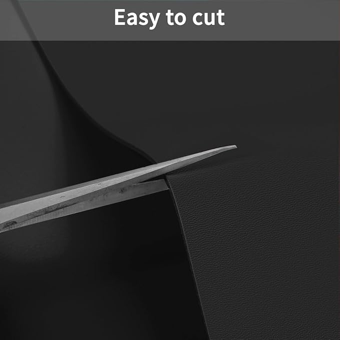 Leather Table Cover,1.8mm Thick,17x54 Inch Desk Cover,Dresser Cover Top,Dresser Protector Top,Dresser Cover,End Table Cover.(Black+Black,17x54)