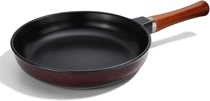 Pure Ceramic Frying Pan, Nonstick 10 Inch Ceramic Skillet (Crafted From Natural Clay Minerals Through Firing), PFAS-Free, Non Toxic/No Coatings Cooking Pan, Induction Pan (Black)