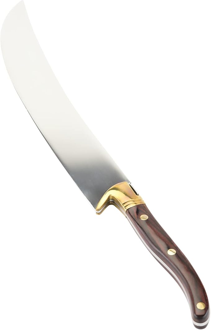 Viski Champagne Saber Sword in Wooden Box, Curved Stainless Steel Blade and Wood Handle, Elegant Home Bar Tool for Celebrations, Weddings, Parties, and Housewarming Gifts, Set of 1