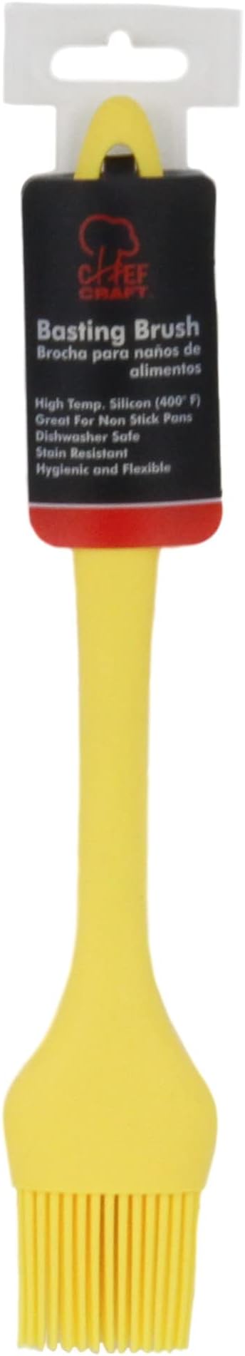 Chef Craft Premium Silicone Basting Brush 10.25 Inch, Yellow