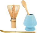 Matcha Whisk Holder Matcha Chasen Whisk Stand Ceramic Holder fit for Traditional Japanese Tea Ceremony Starter (Cyan)