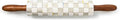 MACKENZIE-CHILDS Rolling Pin, Decorative Roller Pin for Baking, Cute Baking Supplies, Gray-and-White Sterling Check