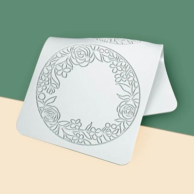 Hollow Leaf Silicone Mold Chocolate Candy 3D Hollow Leaf Candy Mold Food Cooking Meals Decorations Fondant Mold Polymer Clay Molds (Flower Ring Q_10.4x5.32x0.12inch)