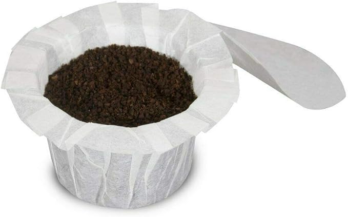 Perfect Pod EZ-Cup Paper Coffee Filters with Patented Lid for Single-Serve Coffee Brewers and Coffee Pods, Compatible with Keurig, 16-Pack (800 Filters)