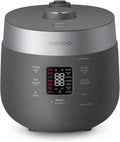 CUCKOO Twin Pressure Rice Cooker 10-Cup Uncooked / 20-Cup Cooked with Nonstick Inner Pot, Large Rice Maker & Warmer with 16 Menu Options, Open Cooking Mode, Voice Guide, Gray (CRP-ST1009FG)