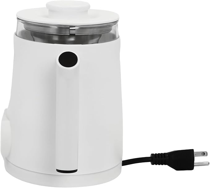 Electric Kettle,Temperature Control Glass Tea Maker LCD Display,Water Boiler & Heater With 360° Swivel Base and 6 Different Kinds of Functions For Coffee,Tea,Milk,Water,Hot Chocolate (White)