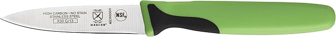 Mercer Culinary Millennia Colors 5-Piece Magnetic Board Set with Green Handles, Bamboo