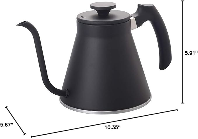 Hario V60 "Fit" Gooseneck Drip Kettle, 1200ml, Matte Black