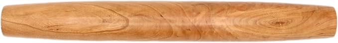 Handmade French Wooden Rolling Pin for Dough - 12 inch Cherry tapered Wood Roller, Perfect for Baking, Pizza, and Tortillas - Crafted in Kentucky