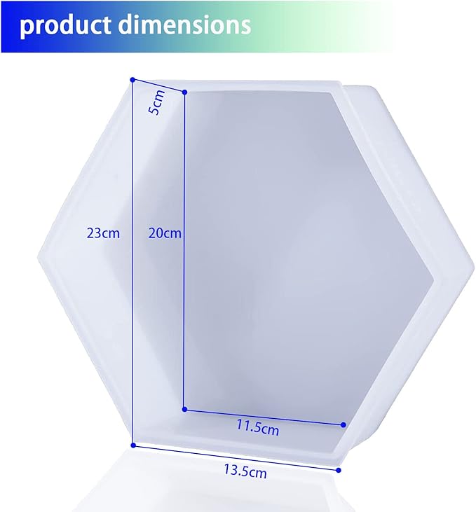 Large Silicone Molds for Resin, Actvty Large Resin Molds, 9 Inch Upgraded Hexagon Silicone Molds for Flowers Preservation, DIY Wedding, Valentine, Anniversary and Home Decors