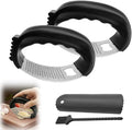 Stainless Steel Garlic Press Rocker, 2025 New Garlic Mincer and Garlic Crusher, Easy-Squeeze Garlic Tool with Peeler and Cleaning Brush for Smashing Garlic (A2-2Pcs)