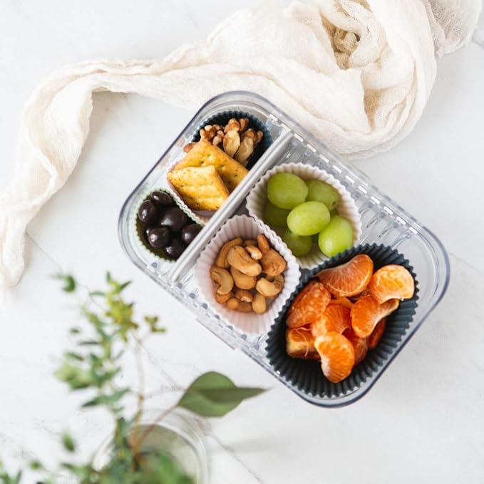 The Silicone Kitchen Reusable Silicone Baking Cup Silicone Muffin Liners for Cupcakes, BPA Free, Regular, 24 Pack, White Blue Green