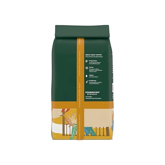 Starbucks Blonde Roast Ground Coffee — Veranda Blend — 100% Arabica — 1 bag (18 oz.)