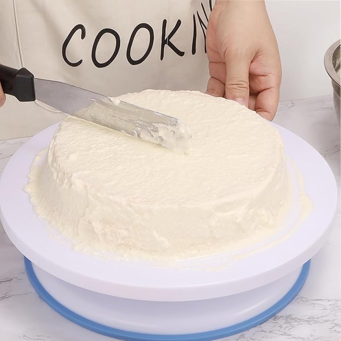 Cake Decorating Turntable 11 Inch Cake Turntable Anti-Slip Rotating Cake Stand for Decorating(1pcs Green)
