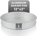 Restaurantware-Met Lux 12 x 2 Inch Straight-Sided Baking Tin, 1 Round Cake Pan - Oven-Ready, Freezable, Anodized Aluminum Round Baking Pan, Greaseproof, For Layer Birthday Cake