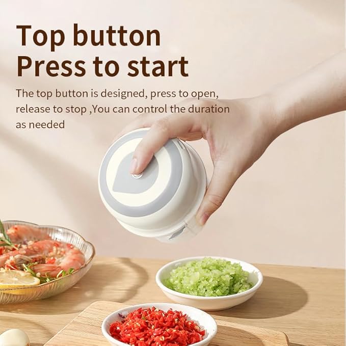 Garlic Masher Wireless Mini Home Garlic Press Food Blender Electric Garlic Masher Portable Garlic Mash Machine
