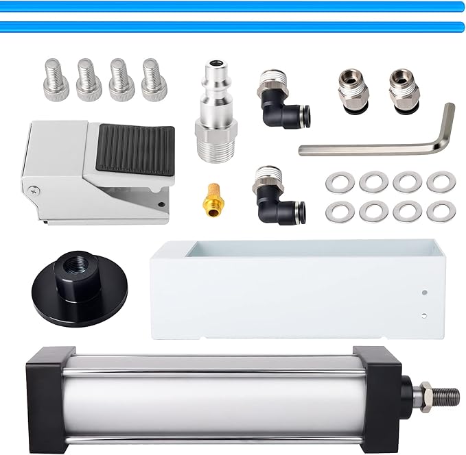 TAISHER Foot Valve Aluminum Can Crusher，Eco-Friendly Recycling Tool，Heavy Duty Pneumatic Cylinder Soda Beer Can Crusher