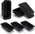 Yoehka 6 Pack Bread Pan Set, Non-Stick 8×4 Loaf Pans for Baking Homemade Bread, Sourdough, Brownies, Cake, Carbon Steel, Rectangle Baking Pans (Black)