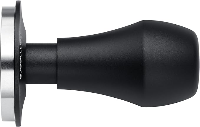 Normcore 58mm Coffee Tamper V4.1 with Click Feedback, Self-Leveling Spring-Loaded Design, 304 Stainless Steel Flat Base for 58mm Espresso Portafilters, Black Anodized Aluminum Handle
