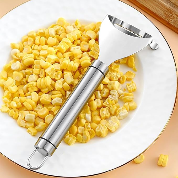 Corn Peeler Cob Stripper, Stainless Steel Cob Remover, Corn Planer Cutter Thresher Scraper, Stripping Tool for Home Kitchen, Corn Scraper 3 PCS