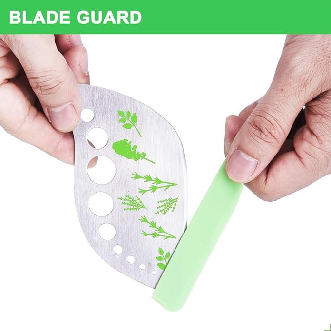 Herb Stripper Tool Leaf Stripper 9 Holes Herb Zip Tool Herb Chopper 2 in 1 Kitchen Gadgets for Kale Thyme Rosemary Basil