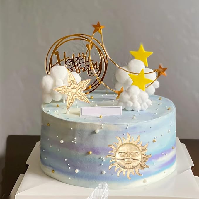 Greek Sun God Fondant Molds 4pcs, Moon Star Cake Decorating Silicone Molds, Chocolate Candy Clay Molds for Cupcake Toppers, Resin Crafts, Modeling Clay, Candles, Marzipan, Cookies, Dough, Flower Paste