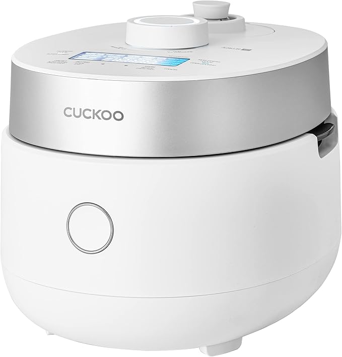 CUCKOO Twin Pressure Rice Cooker 3-Cup Uncooked / 6-Cup Cooked with Induction Heating Technology, 15 Menu Modes with Voice Guide, Small Rice Maker Multi-Cooker & Pressure Cooker (CRP-MHTR0309FW)