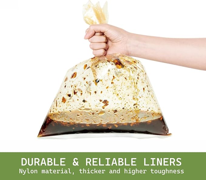 Slow Cooker Liners, 60 Cooking Bags, Large Disposable Pot Liner Plastic Bags for 3QT to 8QT Slow Cookers, 13 in. x 21 in.