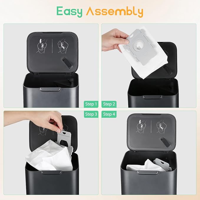 12 Pack Vacuum Bags for iRobot Roomba i7+, i1+, i2+, i3+, i4+, i5+, i6+, i8+, j6+, j7+, j8+, j9+, s9+, Combo i5+, j5+, j7+, j9+ – High-Efficiency Clean Base Dirt Disposal Replacement Bags