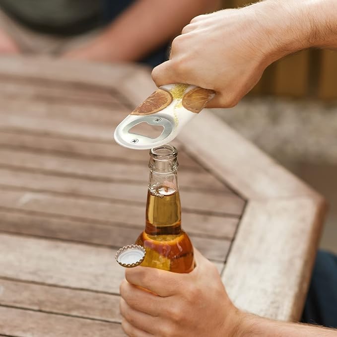 DIY Bottle Opener Inserts - Stainless Steel, Silver Resin Kits (50 Set)