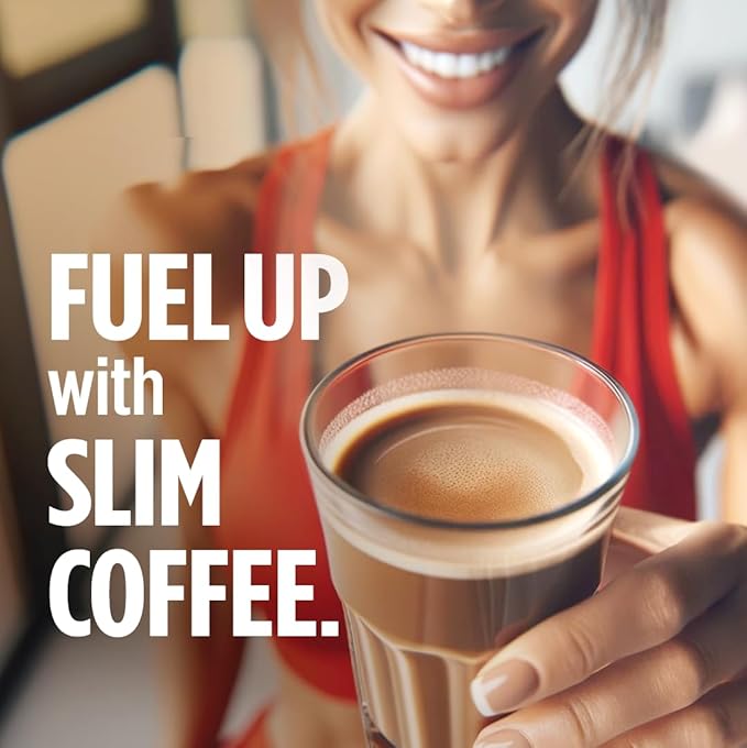 VitaCup Slim Instant Coffee Packets, with Garcinia, Fiber, B Vitamins, Bold & Smooth, Medium Dark Roast, 100% Arabica Coffee in Single Serve Sticks, 10 Ct