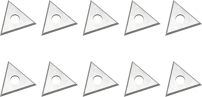Paint Scraper Carbide Blades Double-Edged Reversible Replacement Blade (1" Triple-Edge Triangle) By LU&MN