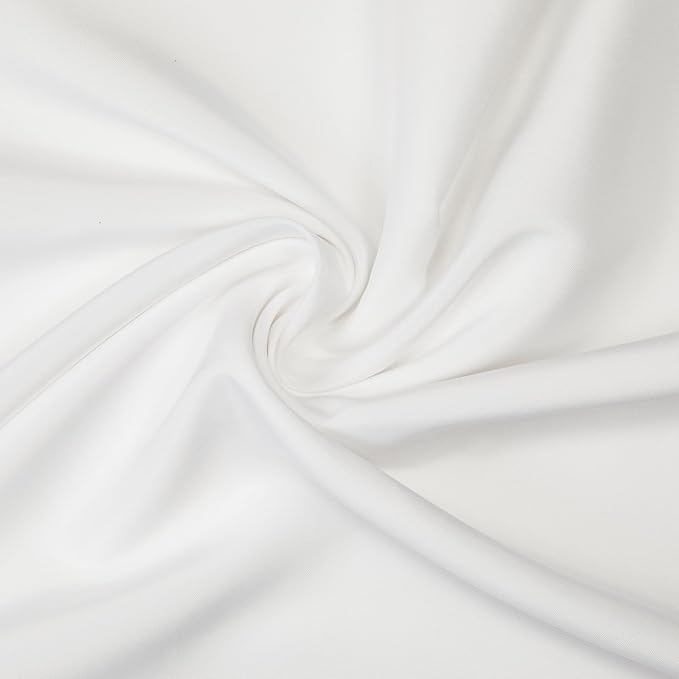 Gee Di Moda Rectangle Tablecloth - 90 x 156 Inch White Table Cloth for 8 Foot Table with Floor-Length Drop - Heavy Duty Washable Fabric - 8 Ft Buffet Table, Holiday Party, Wedding & Baby Shower