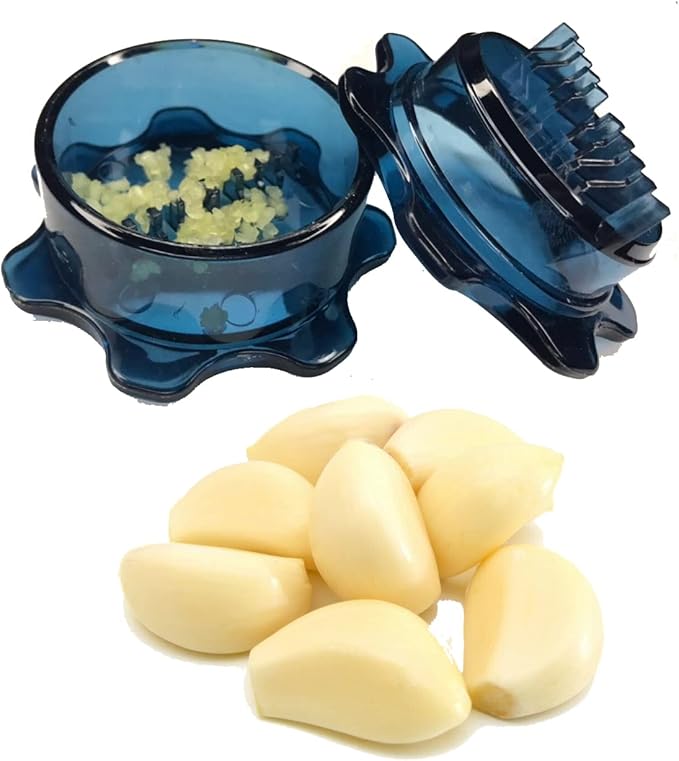 Angel’s Peel Lounge Grlic Mincer, Manual Garlic Press for Quick Meal Preparation - Kitchen Tools for Mincing Grlic, Ginger, Herbs, Nuts (Blue color)