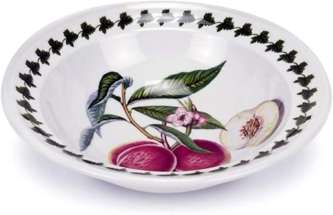 Portmeirion Pomona Collection 6.5" Bowl | Set of 6 | Assorted Fruit Motifs | Made of Fine Earthenware | Dishwasher and Microwave Safe | Made in England